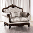 Veracruz Dark Cherry/Beige Chair by Furniture of America at Eve Furniture
