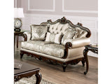 Veracruz Dark Cherry/Beige Sofa & Loveseat by Furniture of America at Eve Furniture