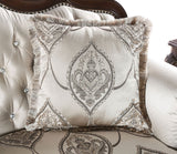 Veracruz Dark Cherry/Beige Sofa & Loveseat by Furniture of America at Eve Furniture