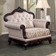 Veracruz Dark Cherry/Light Brown Chair by Furniture of America at Eve Furniture