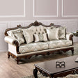 Veracruz Dark Cherry/Beige Sofa by Furniture of America at Eve Furniture