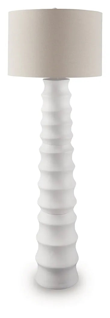 Veraleigh White Floor Lamp by Ashley at Eve Furniture