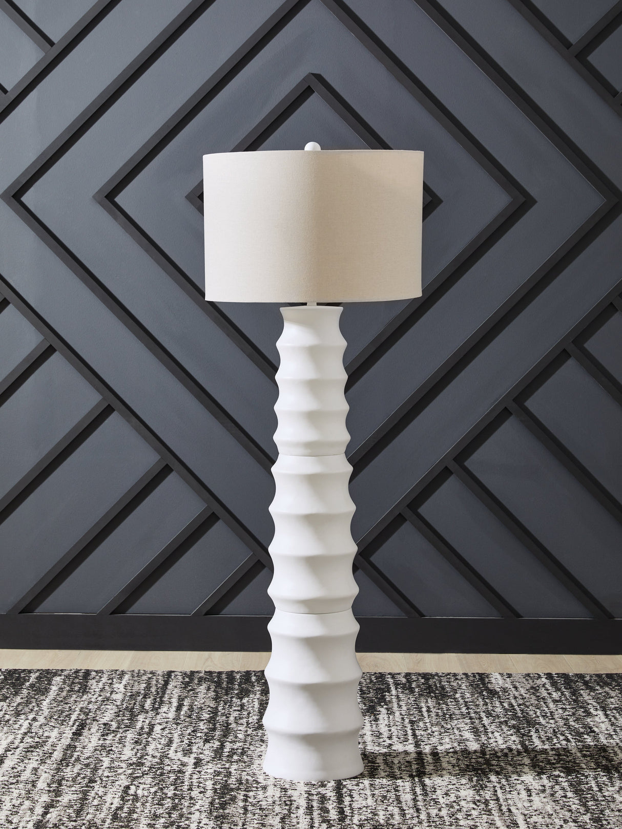 Veraleigh White Floor Lamp by Ashley at Eve Furniture