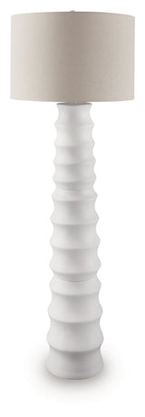 Veraleigh White Floor Lamp by Ashley at Eve Furniture