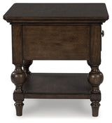 Veramond Dark Brown End Table by Ashley at Eve Furniture