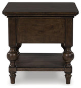 Veramond Dark Brown End Table by Ashley at Eve Furniture