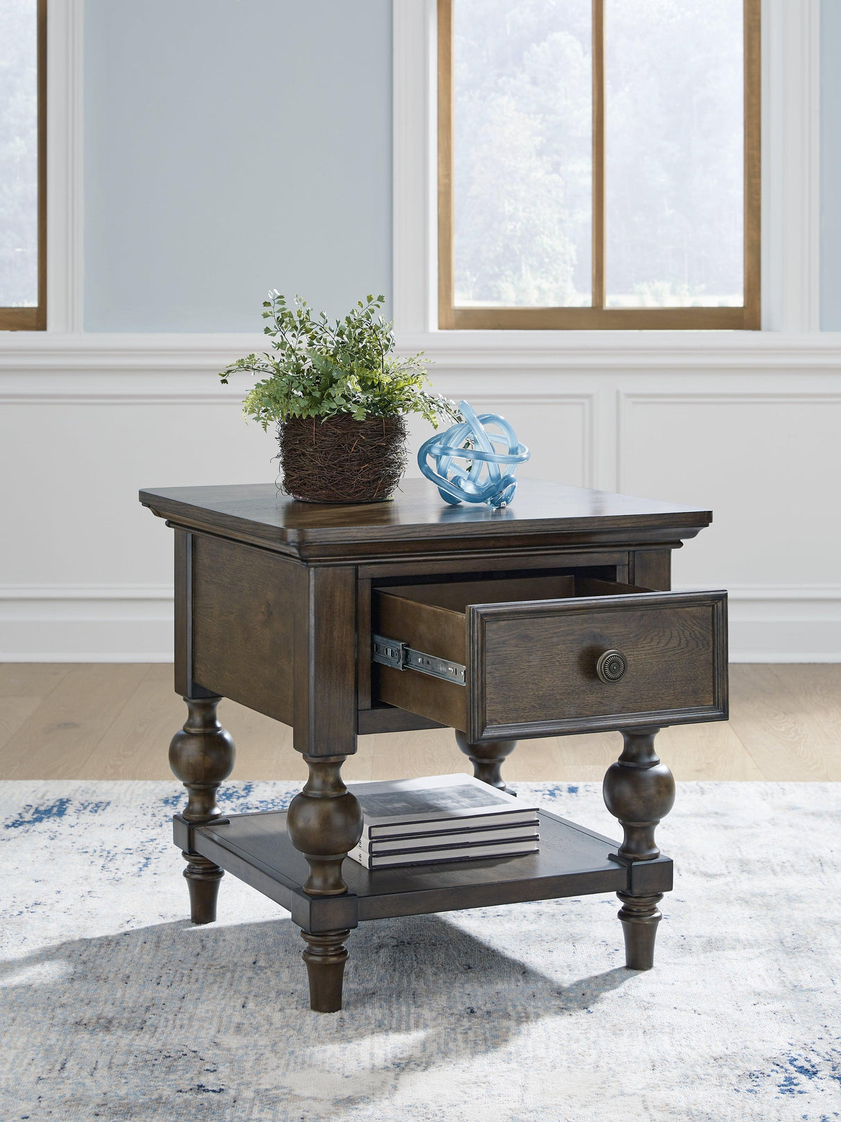 Veramond Dark Brown End Table by Ashley at Eve Furniture