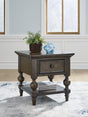 Veramond Dark Brown End Table by Ashley at Eve Furniture