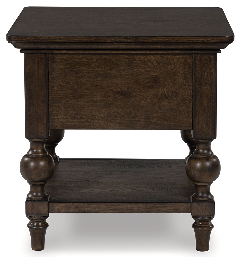 Veramond Dark Brown End Table