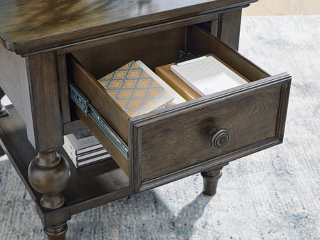 Veramond Dark Brown End Table