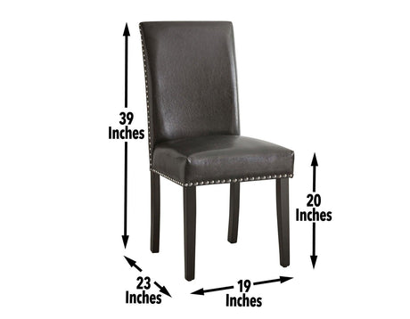 Verano Black PU Side Chair, Set of 2 by Steve Silver at Eve Furniture