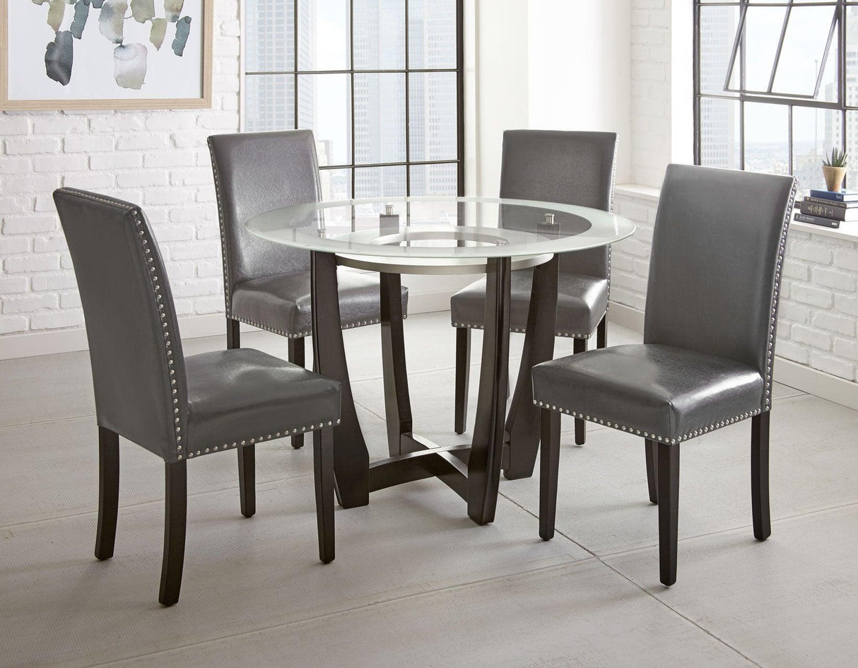 Verano Black PU Side Chair, Set of 2 by Steve Silver at Eve Furniture