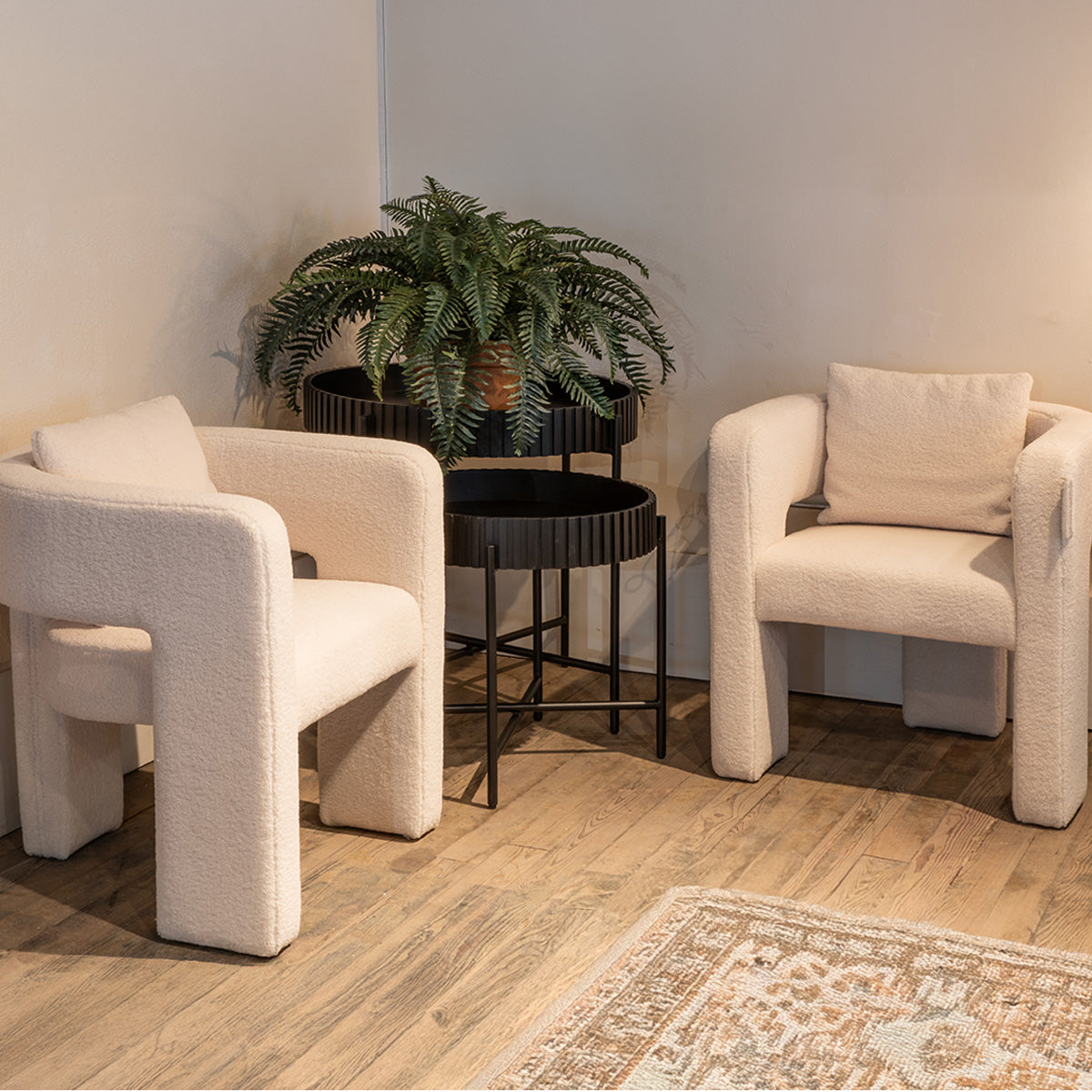 Verbania 29" Nesting Tray Tables in Matte Black by Home Trends & Design at Eve Furniture