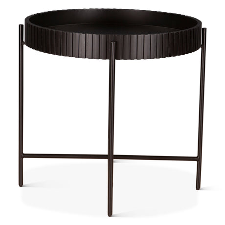 Verbania 29" Nesting Tray Tables in Matte Black by Home Trends & Design at Eve Furniture