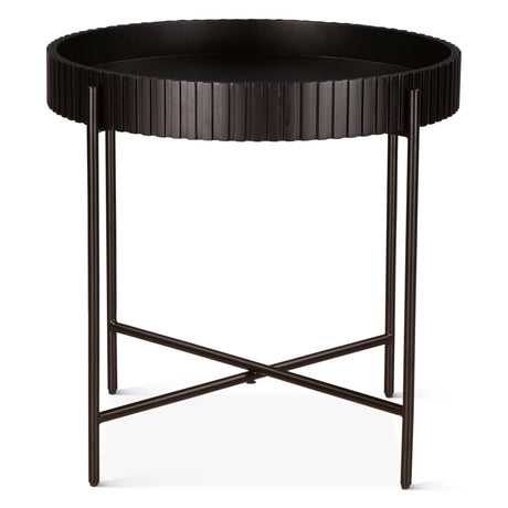 Verbania 29" Nesting Tray Tables in Matte Black by Home Trends & Design at Eve Furniture