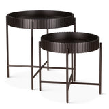 Verbania 29" Nesting Tray Tables in Matte Black by Home Trends & Design at Eve Furniture