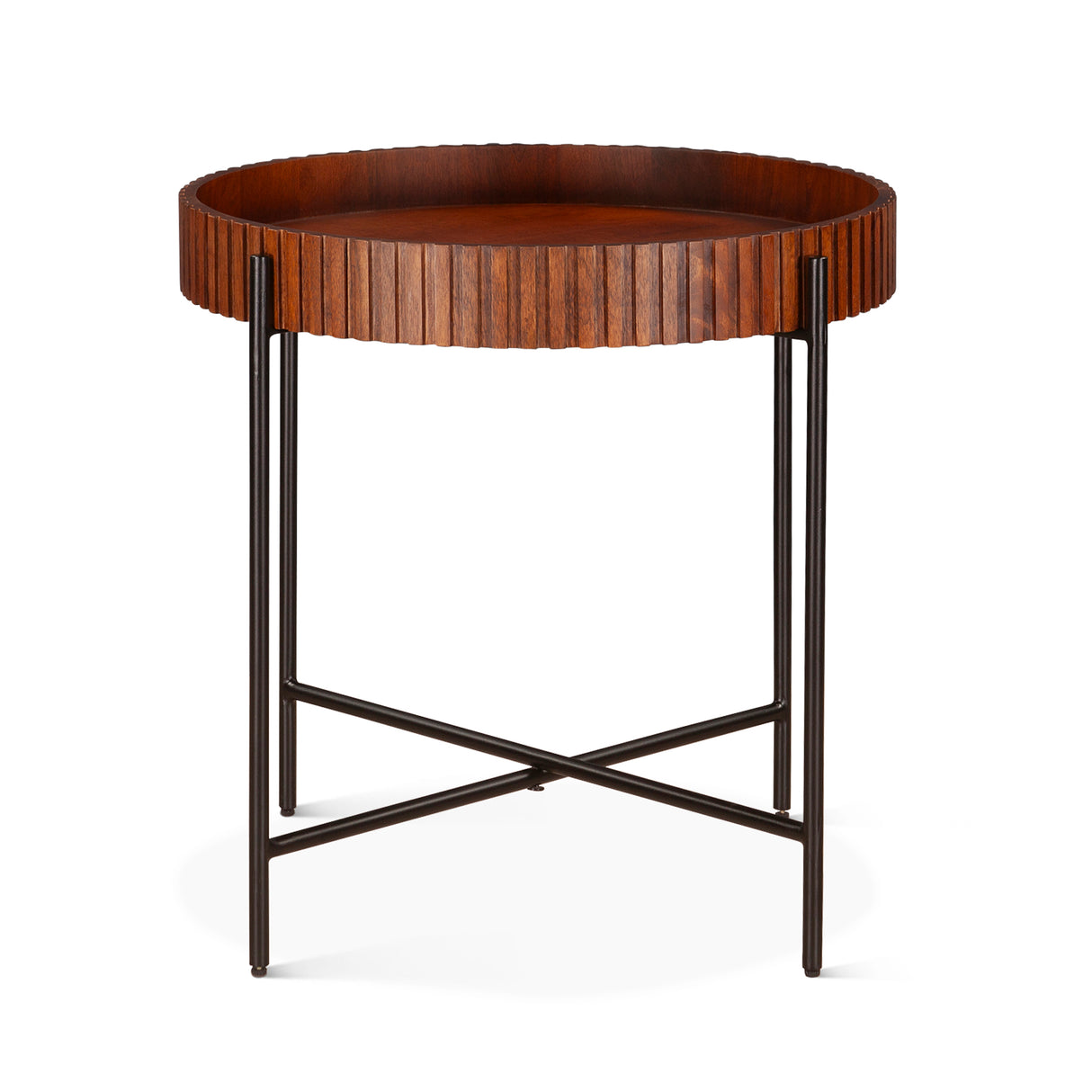 Verbania 29" Nesting Tray Tables in Pecan Brown by Home Trends & Design at Eve Furniture