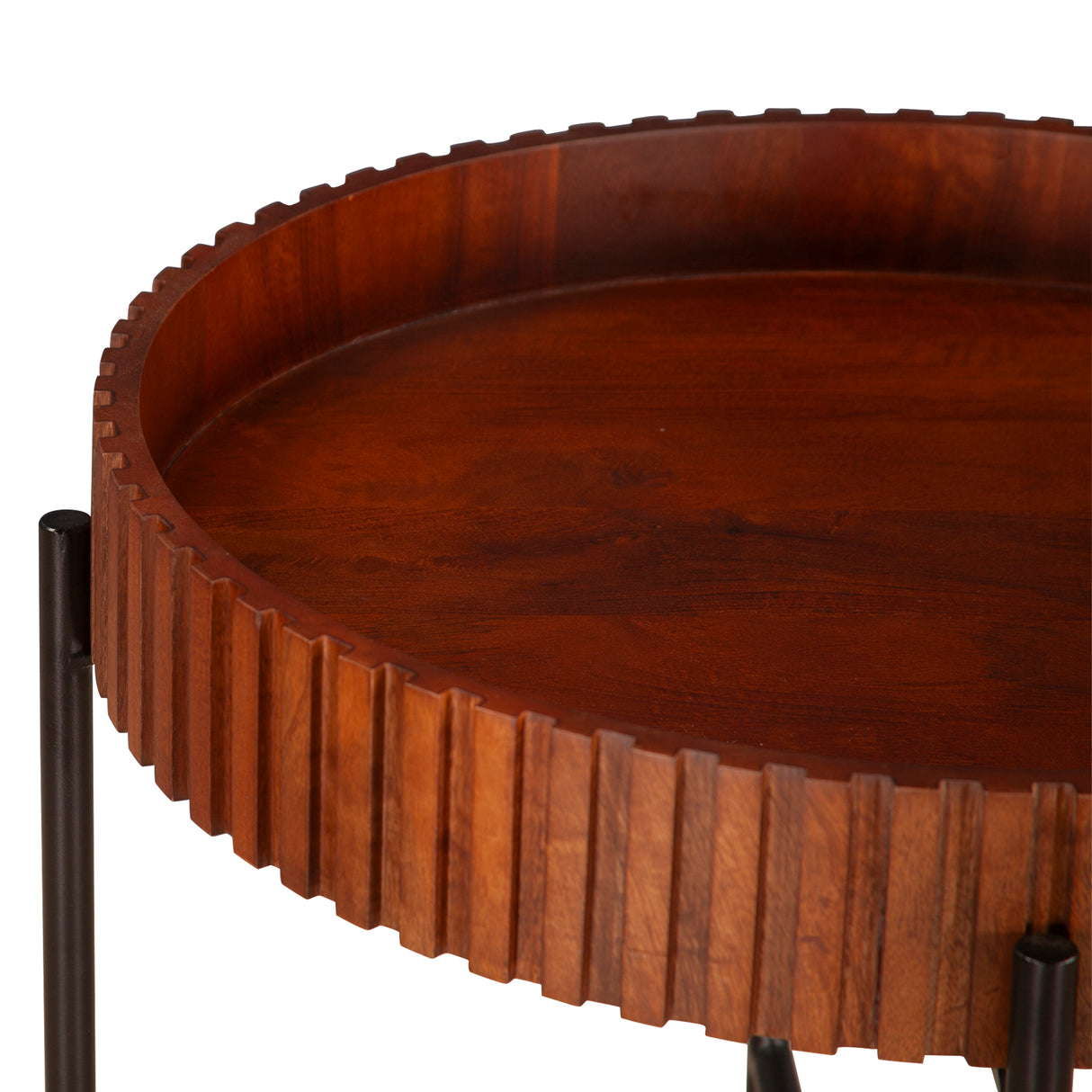 Verbania 29" Nesting Tray Tables in Pecan Brown by Home Trends & Design at Eve Furniture