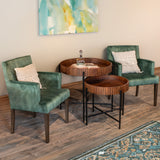 Verbania 29" Nesting Tray Tables in Pecan Brown by Home Trends & Design at Eve Furniture