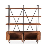 Verbania 75" Bookshelf in Pecan Brown Acacia Wood by Home Trends & Design at Eve Furniture