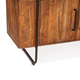 Verbania 75" Bookshelf in Pecan Brown Acacia Wood by Home Trends & Design at Eve Furniture