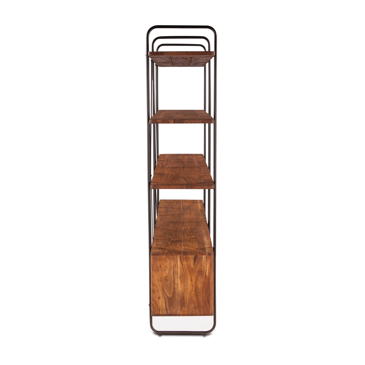 Verbania 75" Bookshelf in Pecan Brown Acacia Wood by Home Trends & Design at Eve Furniture