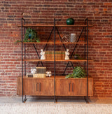 Verbania 75" Bookshelf in Pecan Brown Acacia Wood by Home Trends & Design at Eve Furniture