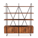 Verbania 75" Bookshelf in Pecan Brown Acacia Wood by Home Trends & Design at Eve Furniture