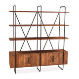 Verbania 75" Bookshelf in Pecan Brown Acacia Wood by Home Trends & Design at Eve Furniture