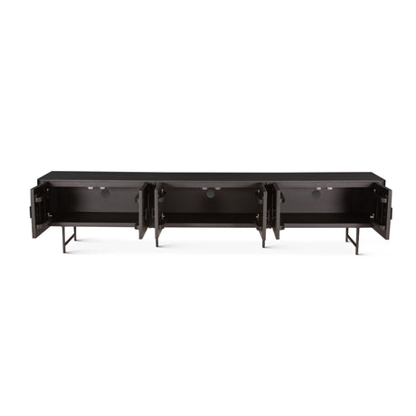Verbania 98" Media Cabinet in Matte Black by Home Trends & Design at Eve Furniture