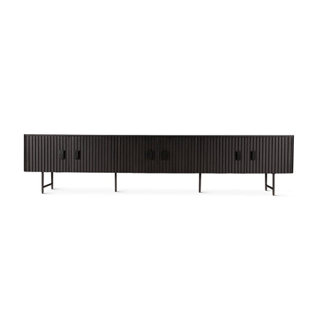 Verbania 98" Media Cabinet in Matte Black by Home Trends & Design at Eve Furniture