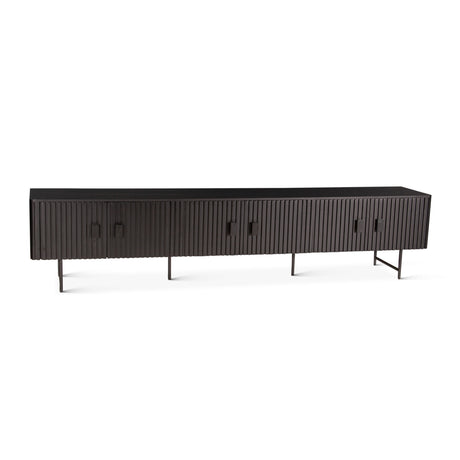 Verbania 98" Media Cabinet in Matte Black by Home Trends & Design at Eve Furniture