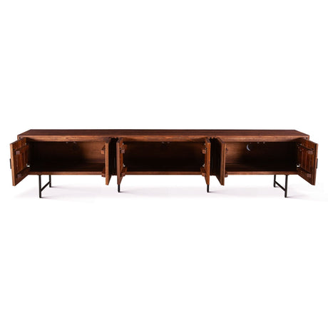 Verbania 98" Media Cabinet in Pecan Brown by Home Trends & Design at Eve Furniture