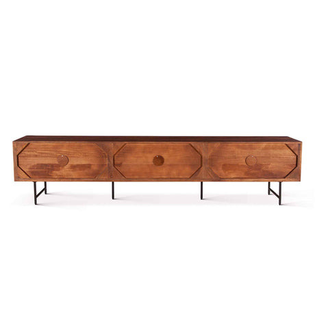 Verbania 98" Media Cabinet in Pecan Brown by Home Trends & Design at Eve Furniture