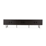 Verbania 98" Plasma Cabinet in Matte Black by Home Trends & Design at Eve Furniture