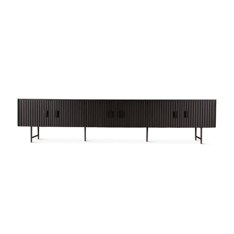Verbania 98" Media Cabinet in Matte Black by Home Trends & Design at Eve Furniture