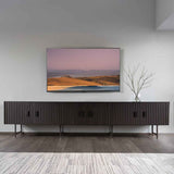 Verbania 98" Plasma Cabinet in Matte Black by Home Trends & Design at Eve Furniture