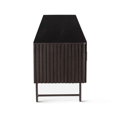 Verbania 98" Media Cabinet in Matte Black by Home Trends & Design at Eve Furniture