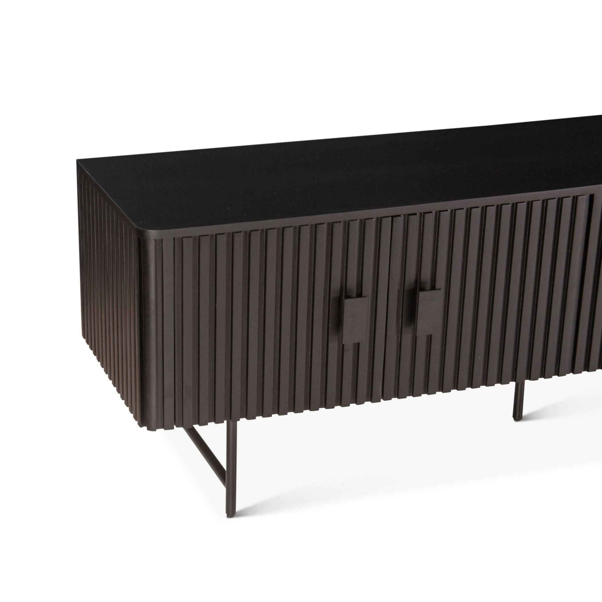 Verbania 98" Plasma Cabinet in Matte Black by Home Trends & Design at Eve Furniture