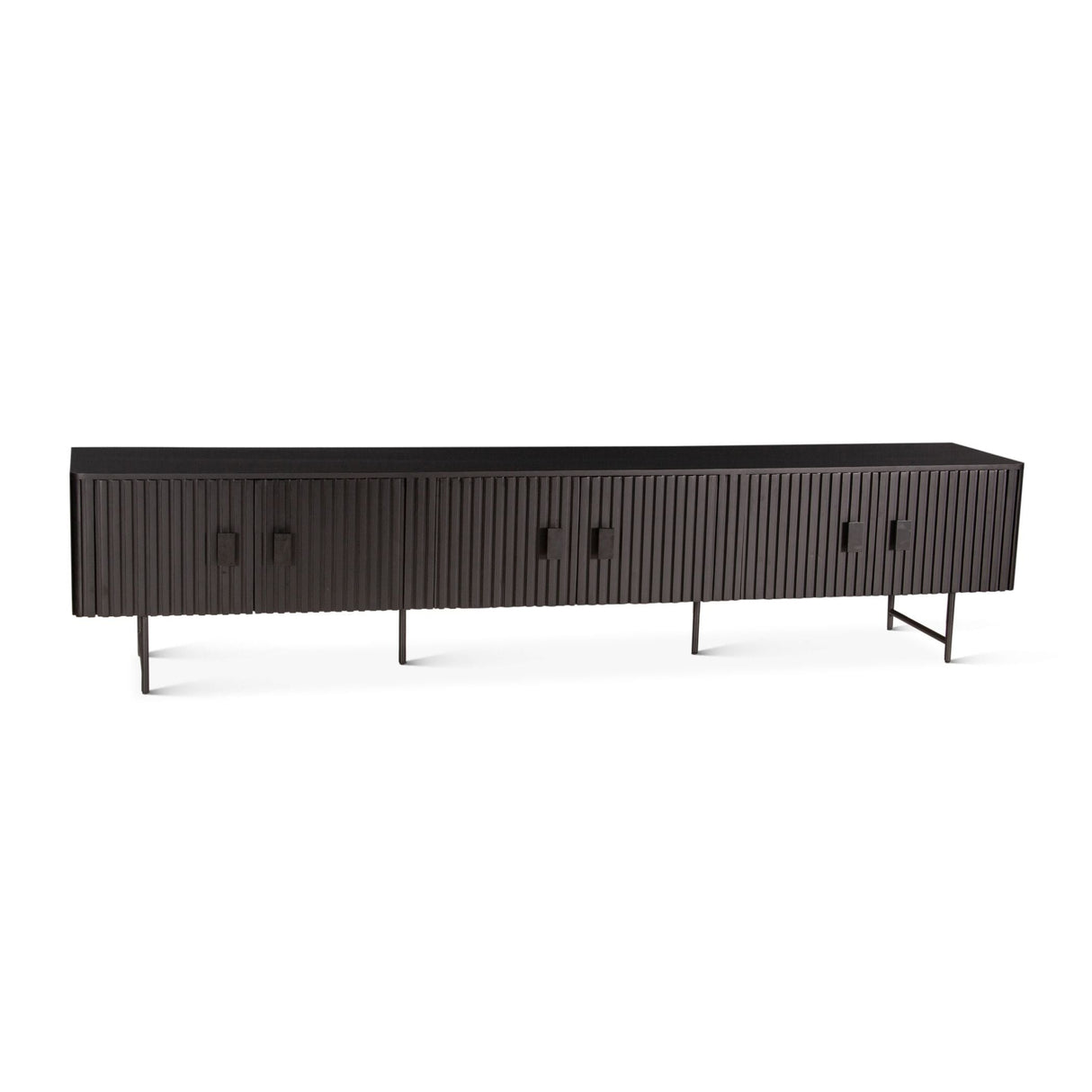 Verbania 98" Plasma Cabinet in Matte Black by Home Trends & Design at Eve Furniture