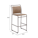 Verbena Brown Barstool (Set of 2) by Zuomod at Eve Furniture
