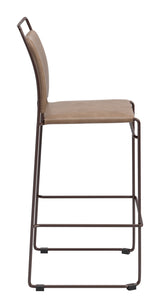 Verbena Brown Barstool (Set of 2) by Zuomod at Eve Furniture