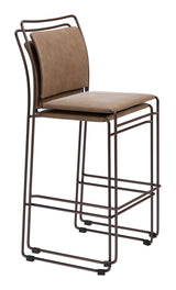 Verbena Brown Barstool (Set of 2) by Zuomod at Eve Furniture