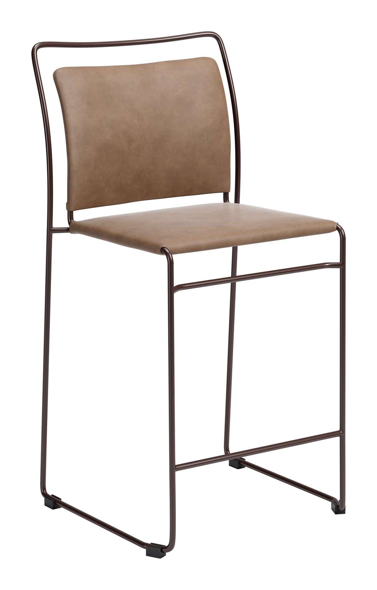 Verbena Brown Counter Stool (Set of 2) by Zuomod at Eve Furniture