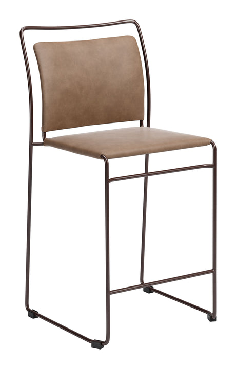 Verbena Brown Counter Stool (Set of 2) by Zuomod at Eve Furniture