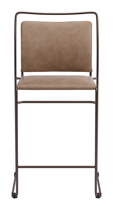 Verbena Brown Counter Stool (Set of 2) by Zuomod at Eve Furniture