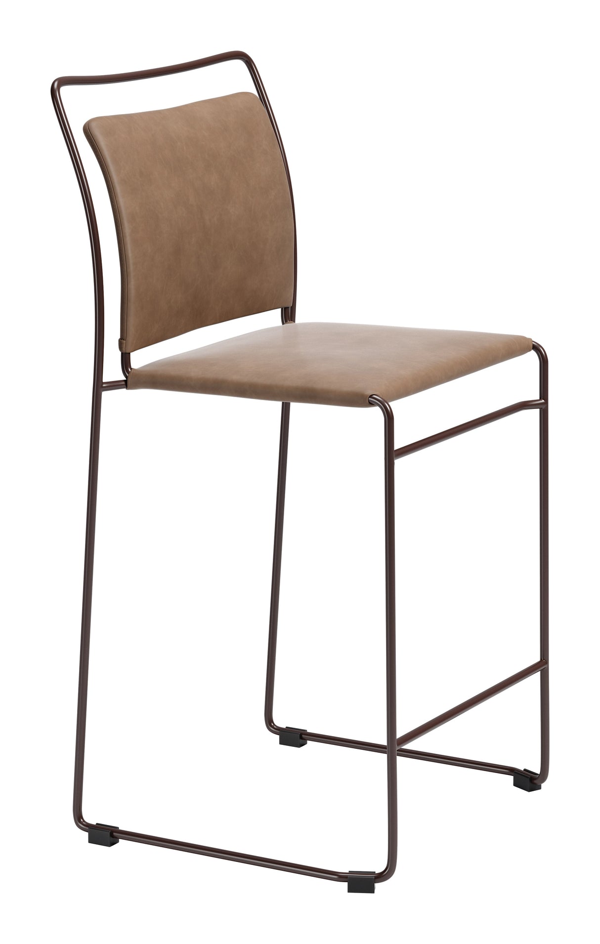 Verbena Brown Counter Stool (Set of 2) by Zuomod at Eve Furniture