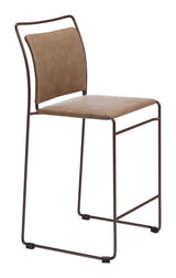 Verbena Brown Counter Stool (Set of 2) by Zuomod at Eve Furniture