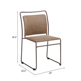 Verbena Brown Dining Chair (Set of 2) by Zuomod at Eve Furniture