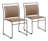 Verbena Brown Dining Chair (Set of 2) by Zuomod at Eve Furniture